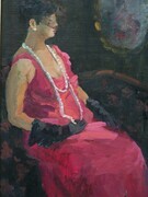 Lady in Hot Pink 12x18
