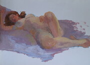 Nude Oil on Paper